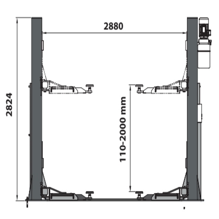 Elevador 2 Columnas L-2040B/L-2040BM - Imagen 2
